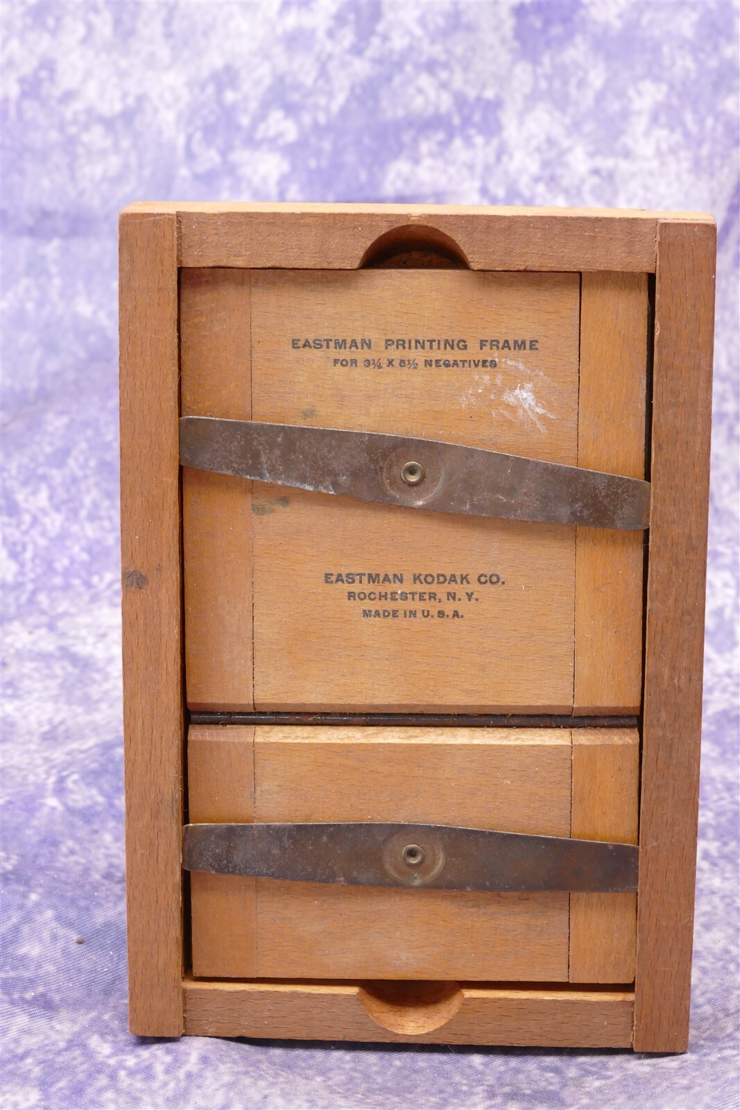Vintage Wooden Eastman Kodak Eastman 3 1/4 x 5 1/2 Contact Print Frame w/ Glass
