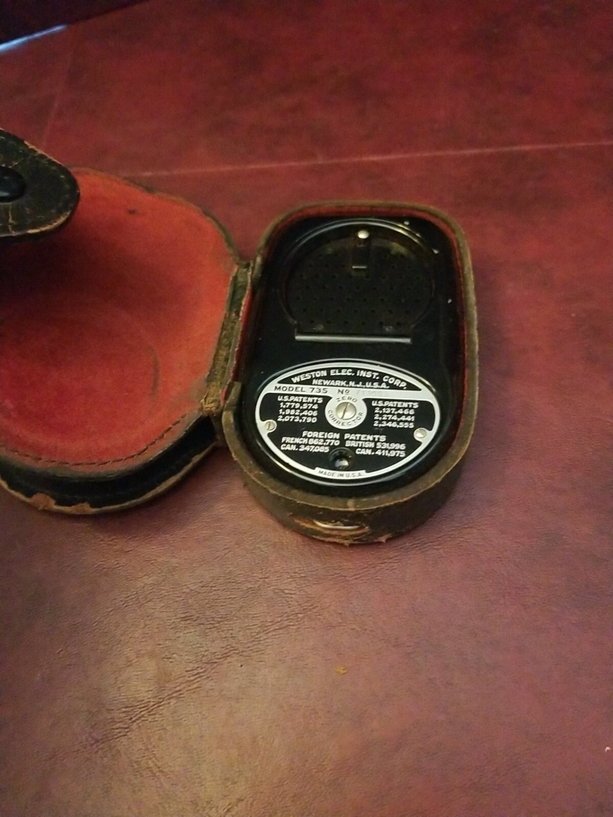 Weston Master II Universal Exposure Meter Model 735 & Leather Case Used