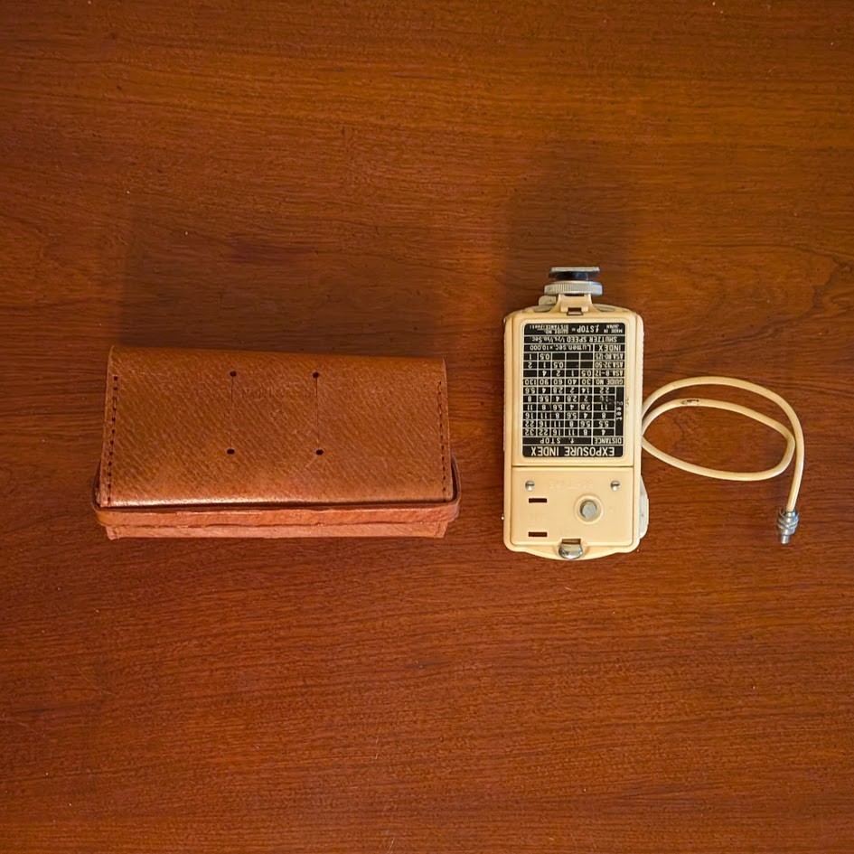 Vintage Alpex Camera Flash With Leather Case