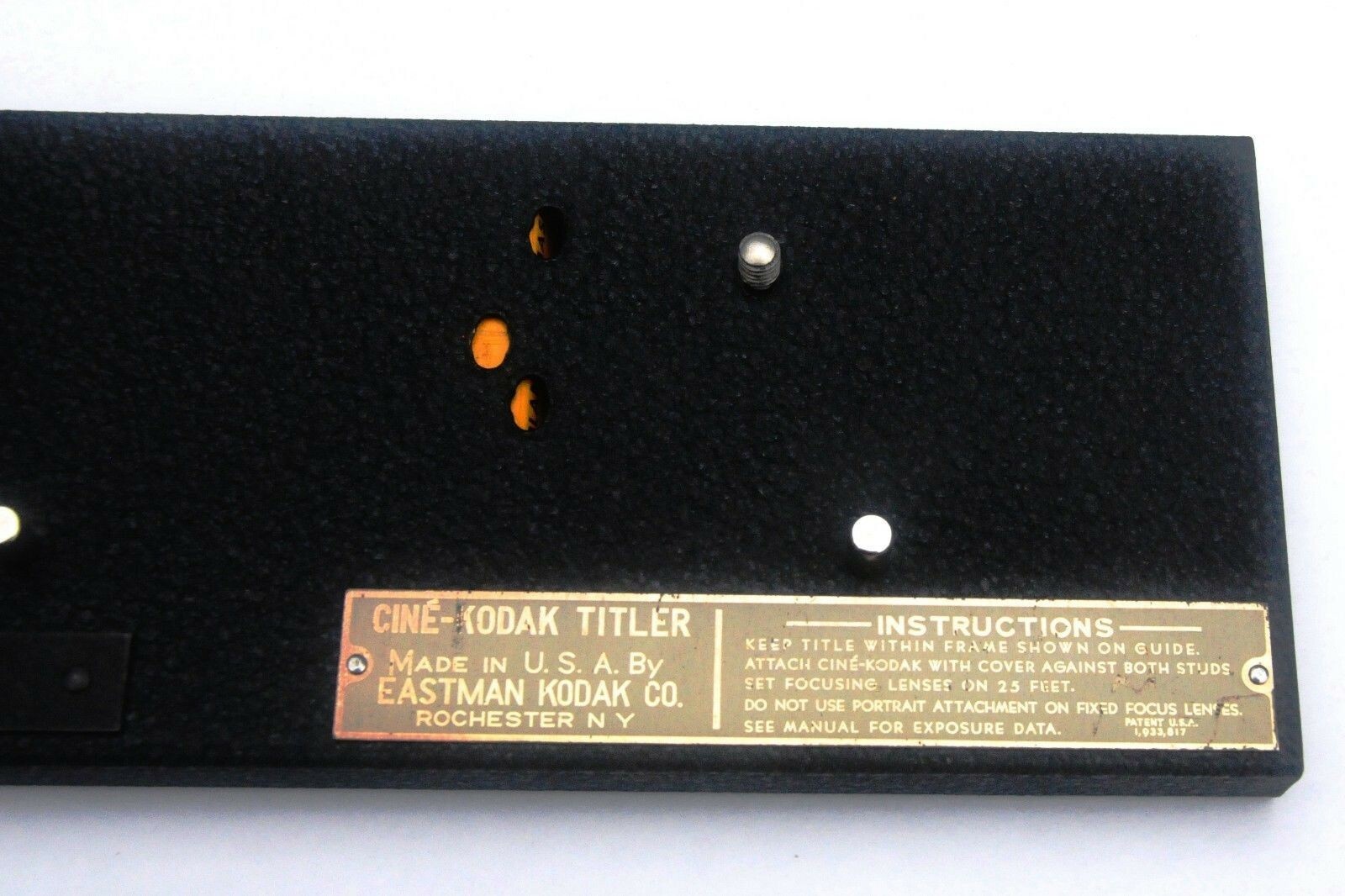 VINTAGE KODAK CINE TITLER for 16 mm cameras w/ masks & blanks New Old Stock