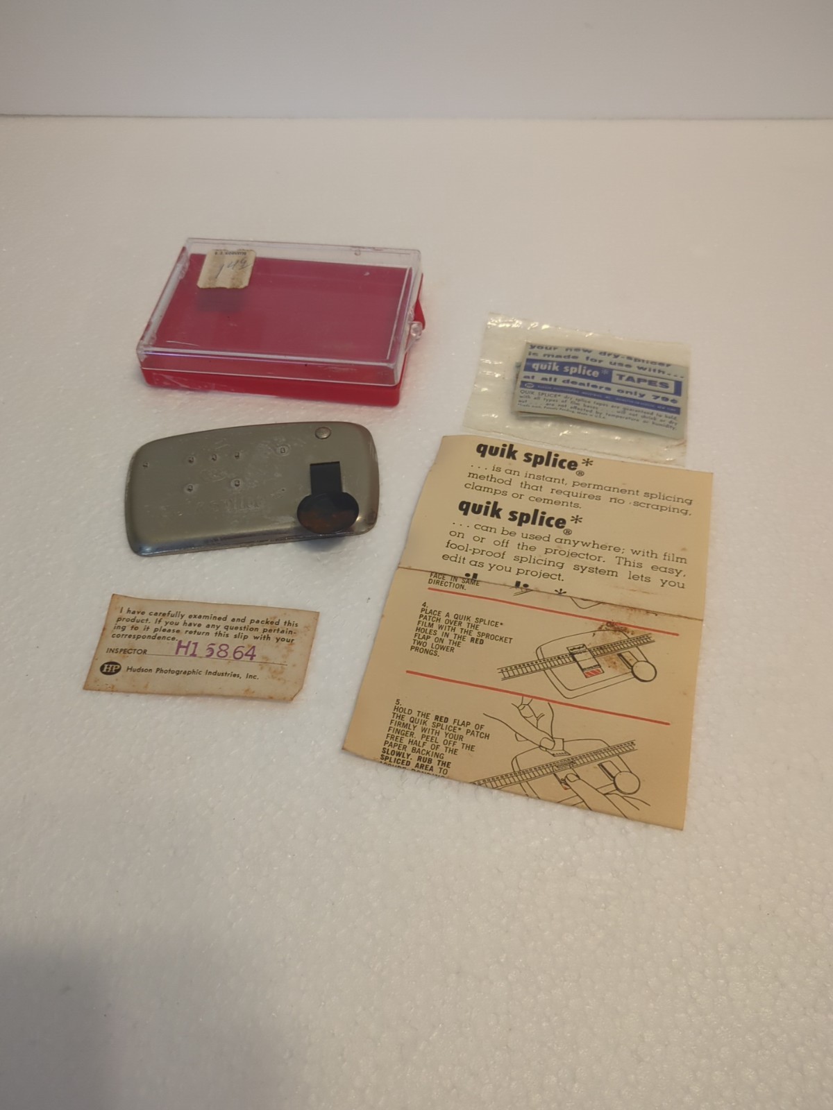 HP Quick Splice Kit for 8mm & 16mm Movie Film in Plastic Case
