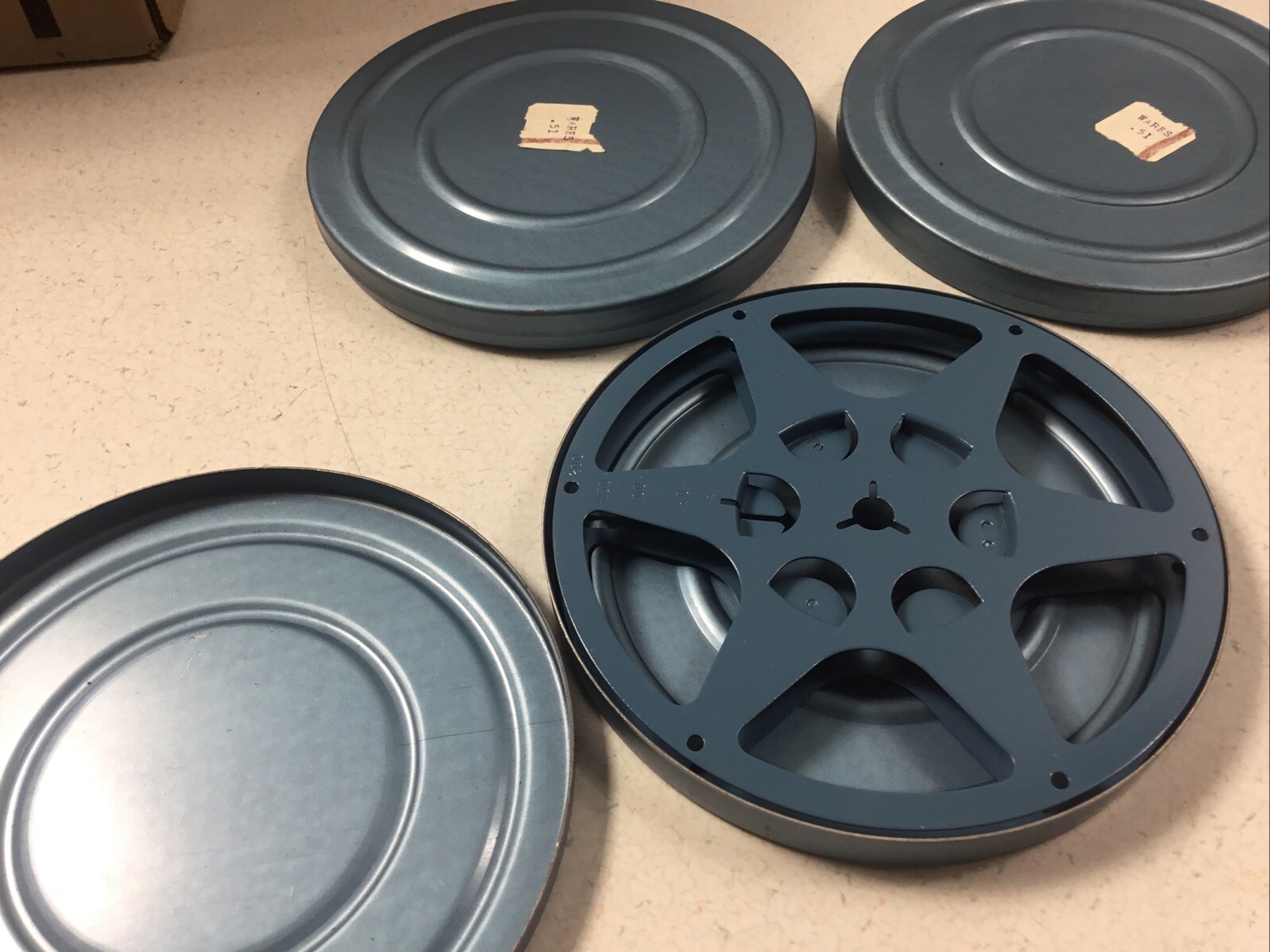 3 8mm Tape Reels In Metal Case NOS Movie Video Motion Picture Camera Film Family