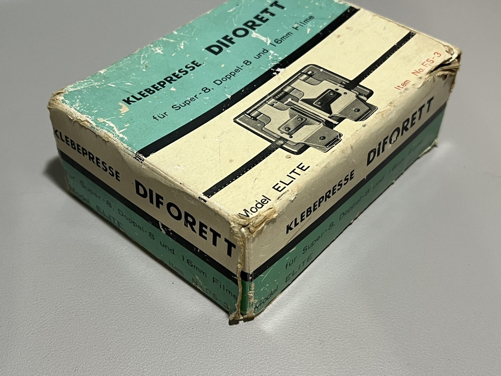 Vintage FS-3 DIFORETT Film Splicer For 8mm 16mm Super-8 JAPAN w/ Box RARE