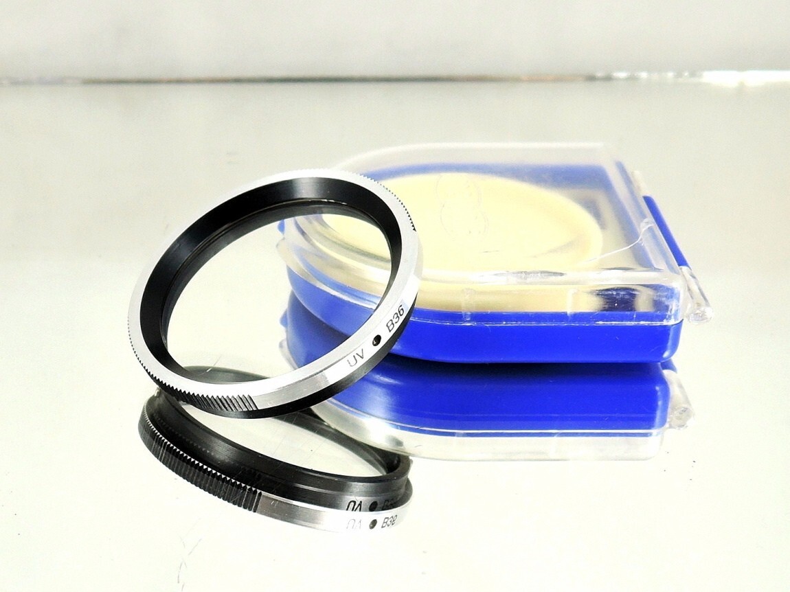 Flexaret UV B36 Filter Meopta Accessories Bayonet RARE + right blue plastic box.