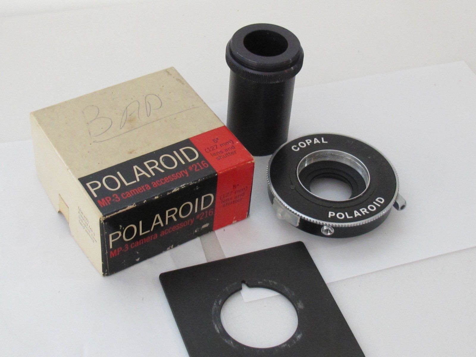 Genuine MP-3 Polaroid Copal Shutter & Mount in Box + Ext tube