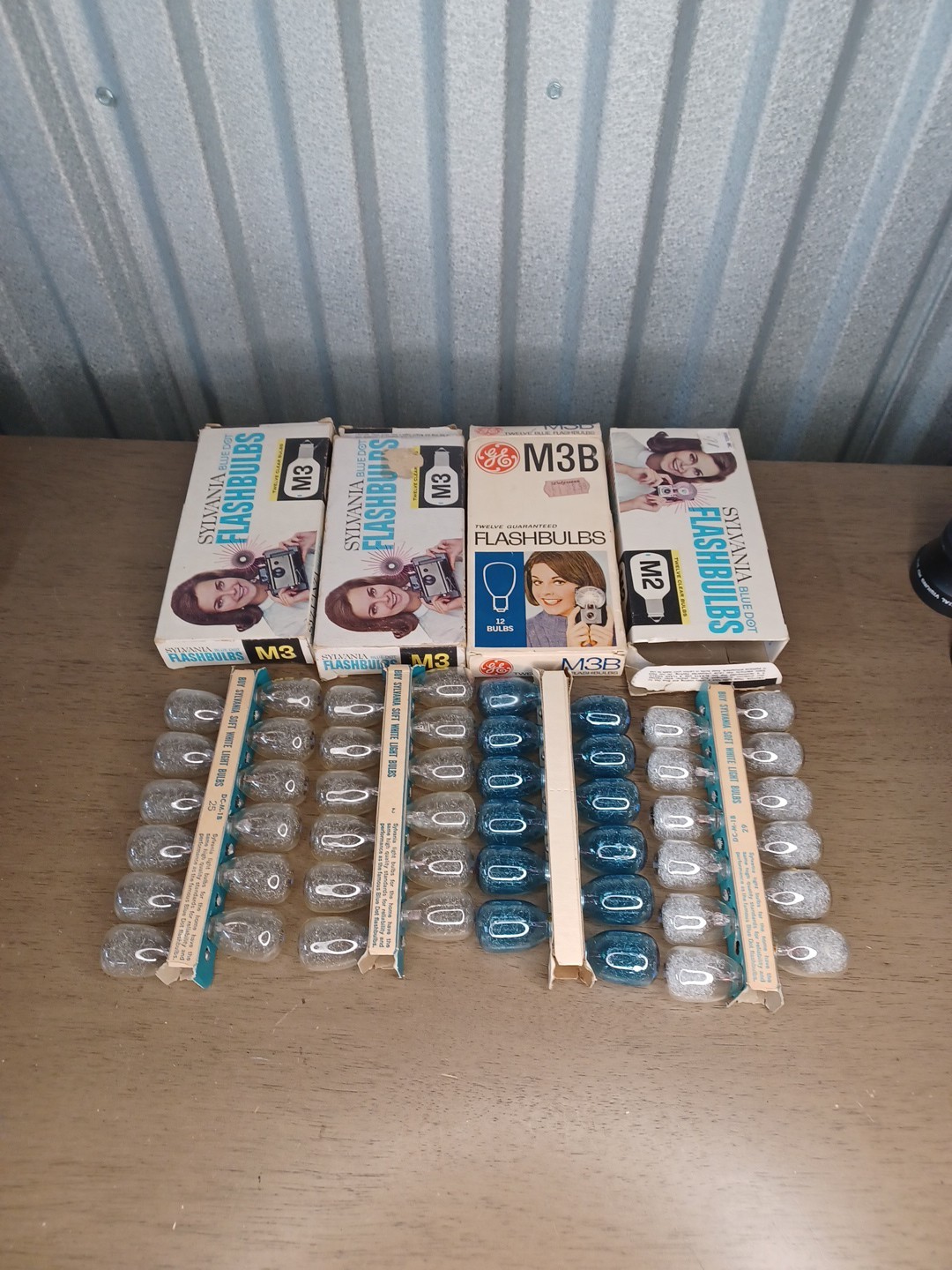 Lot of 4 New Boxes Vtg Sylvania & GE M3 M3B & M2 Flashbulbs. Total 48 12 Blue .