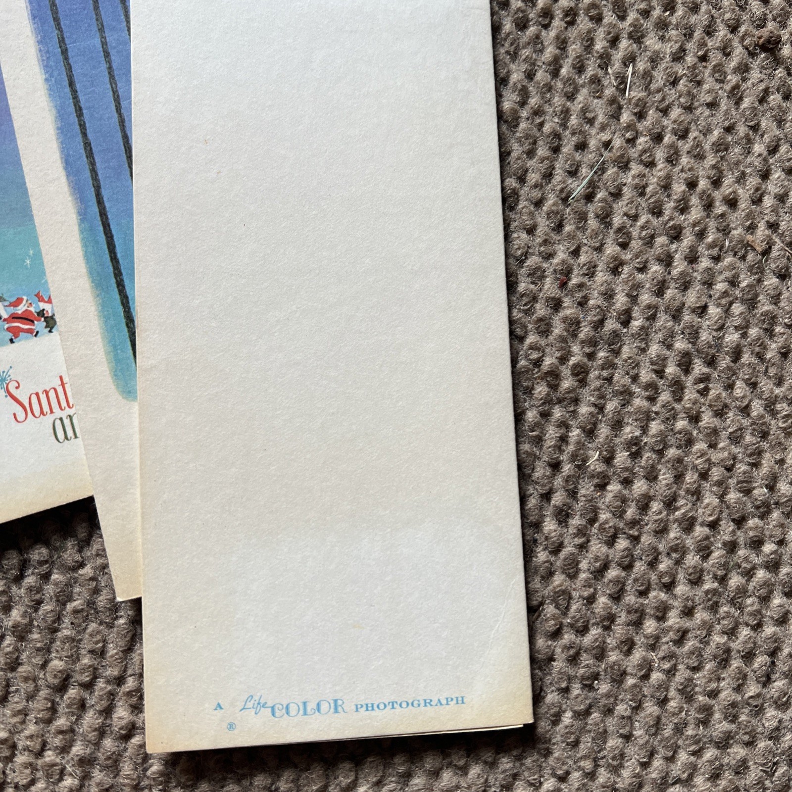 5 VTG 1960’S Photograph CARDS Stock Folder For ” SANTA AND ME ” Photo