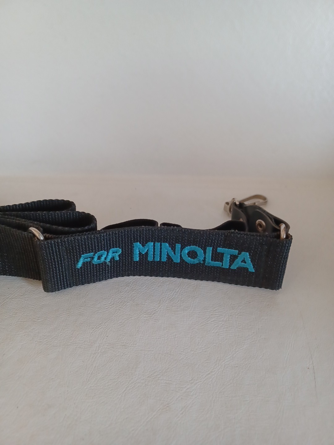 Vtg 32″ Minolta Camera Strap With Two Film Canister Holders. Nice Condition!!