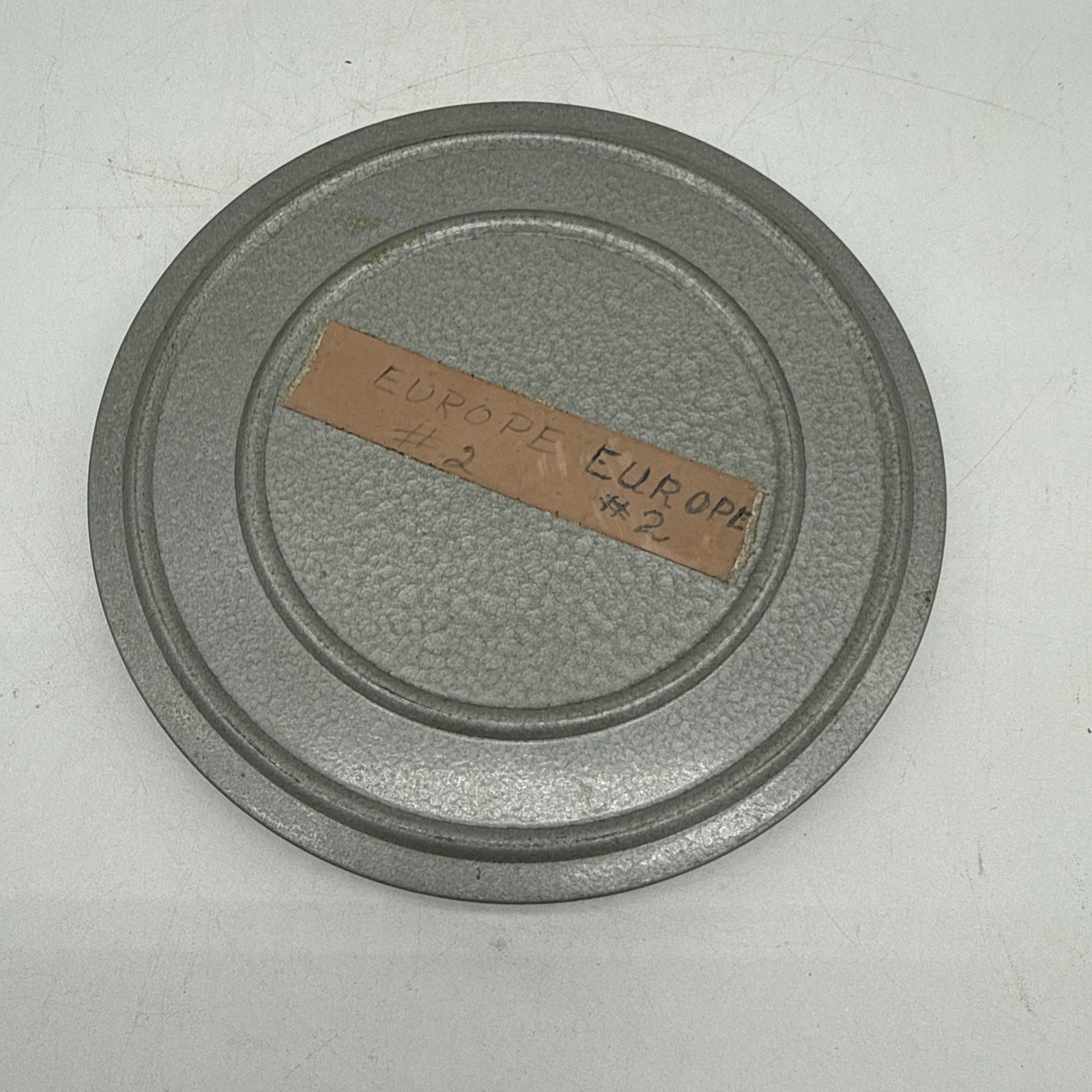 Vintage Silver Metal Film Reel Canister 6″ With Film Reel