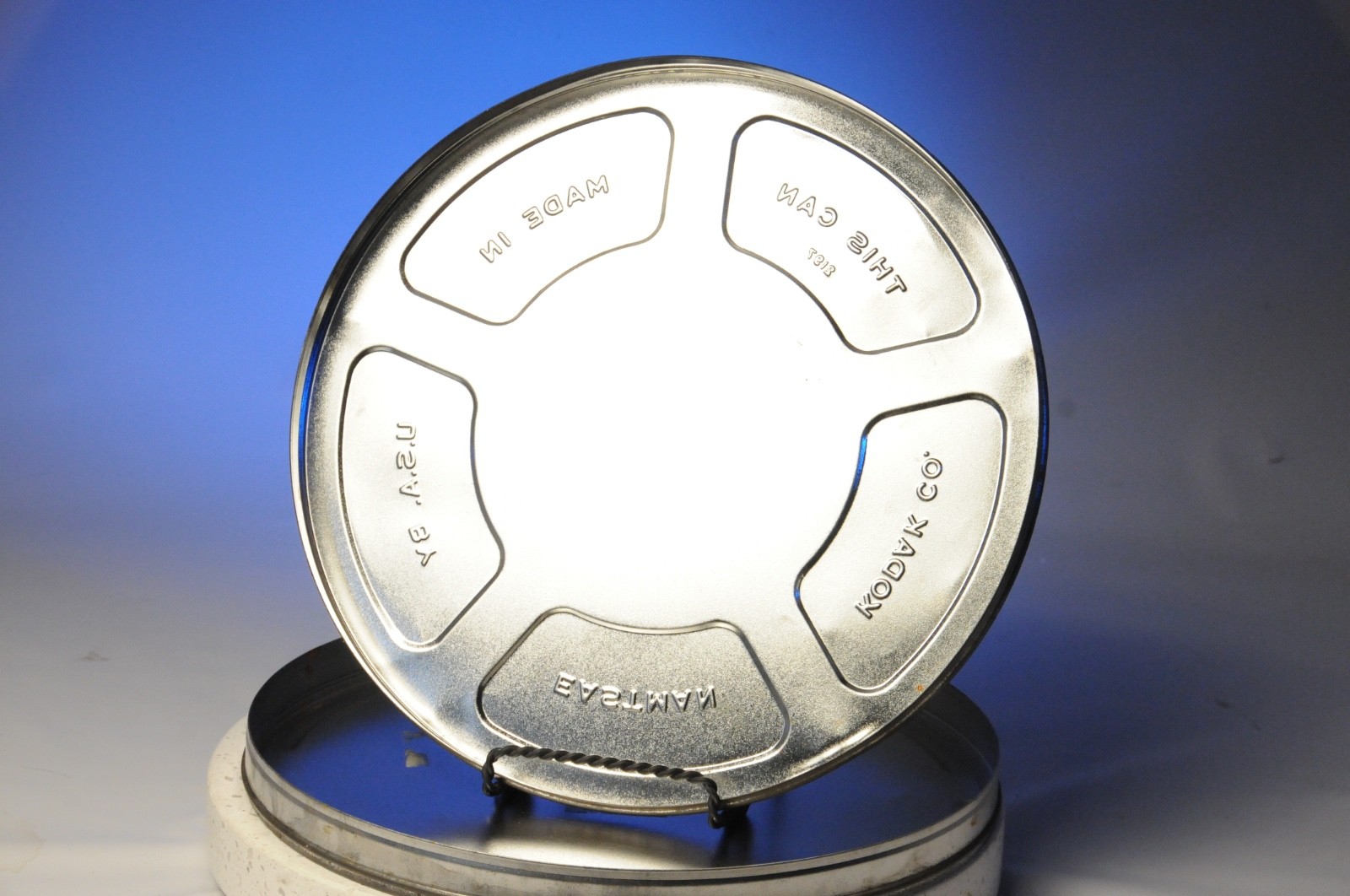 Vintage 35mm Film Reel Canister Eastman Kodak Made in USA Metal Wall Decor 11”