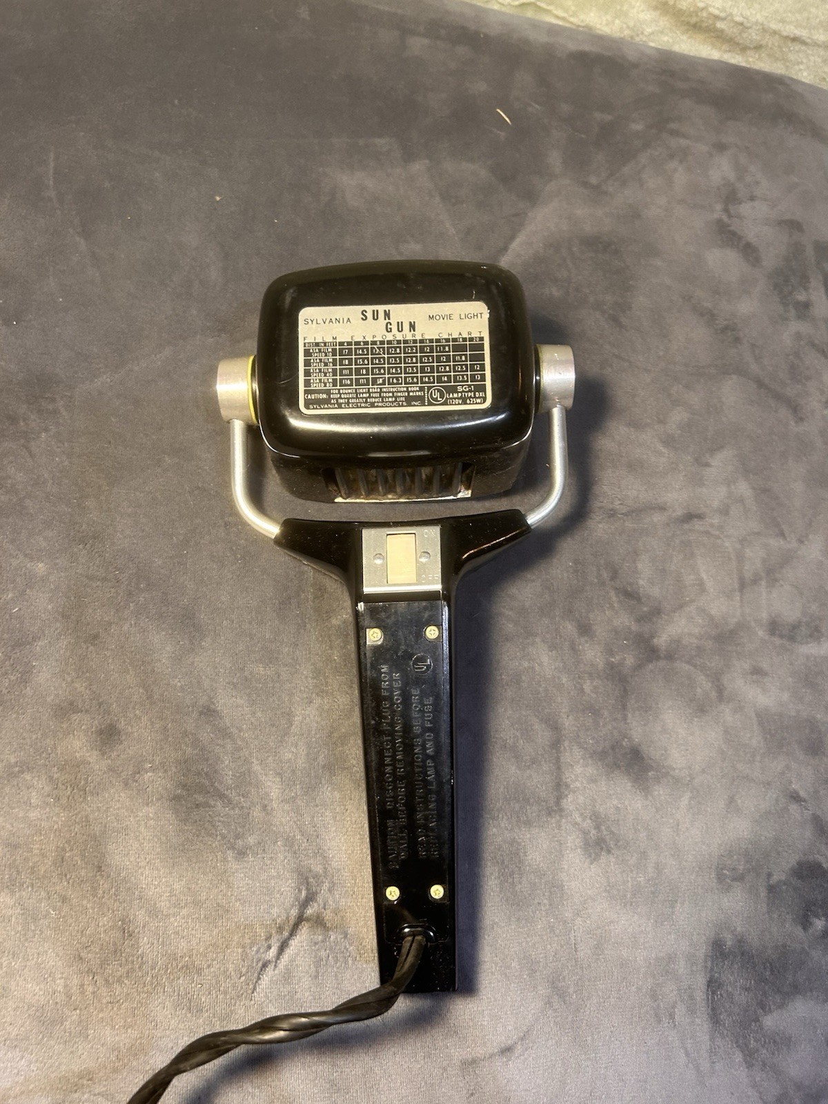 Vintage Sylvania Sun Gun SG-1 Movie Light Handheld Halogen 1960s