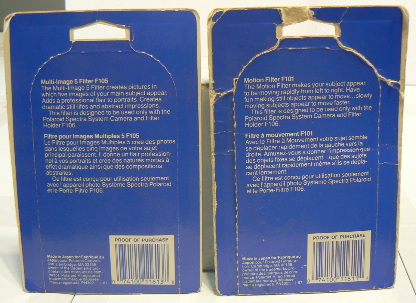 Polaroid Creative & Special Effects Filter F101 & F105 for Spectra System Camera