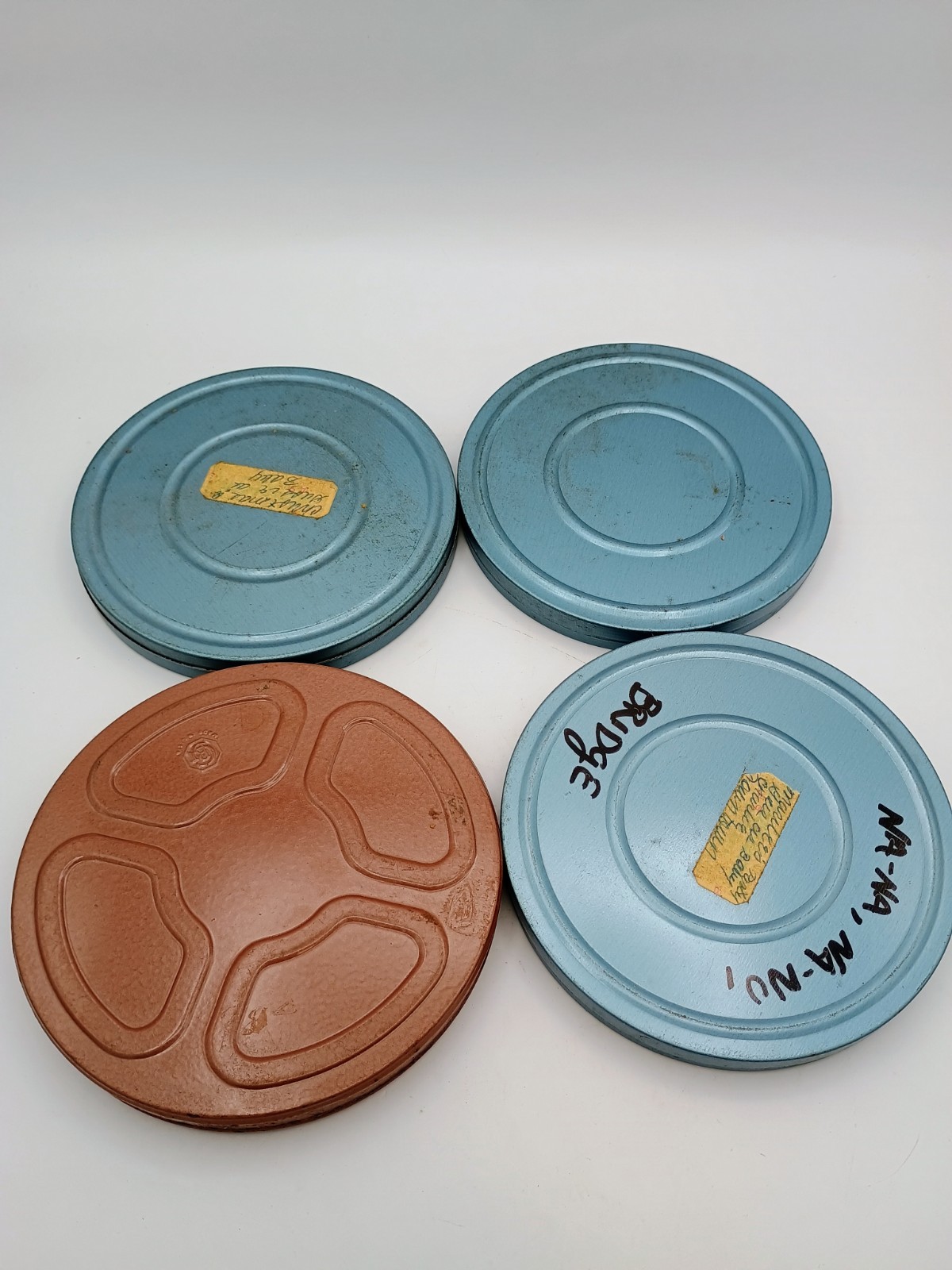 Vintage Film/ Reel With Metal Canister Lot Of 4