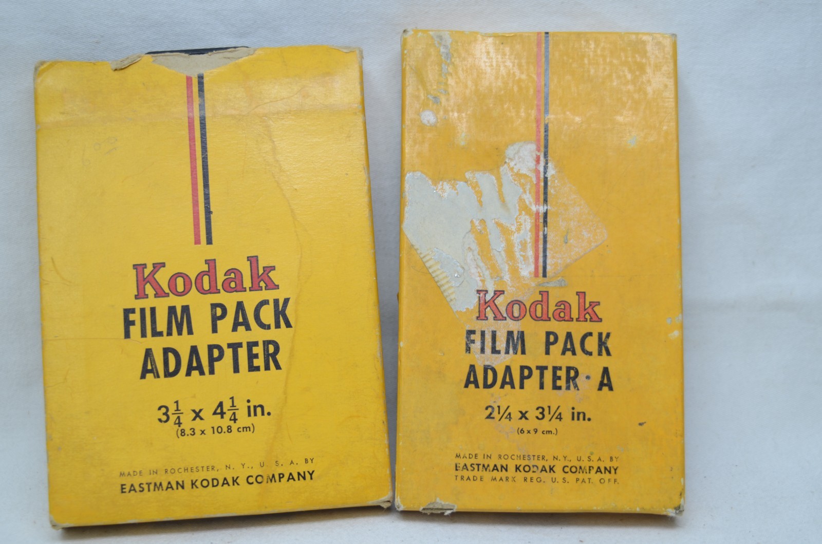 Kodak Film Pack Adapter 3.25×4.25 and 2.25 x 3.25 inch Vintage Original Box