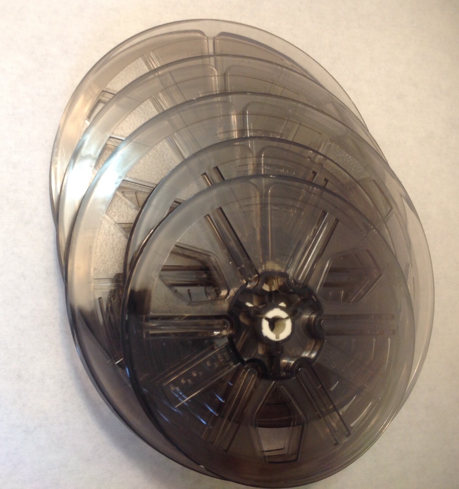 Tuscan dual 8mm film reels+cans Man. Aut. load 400ft made in Australia LOT OF 5