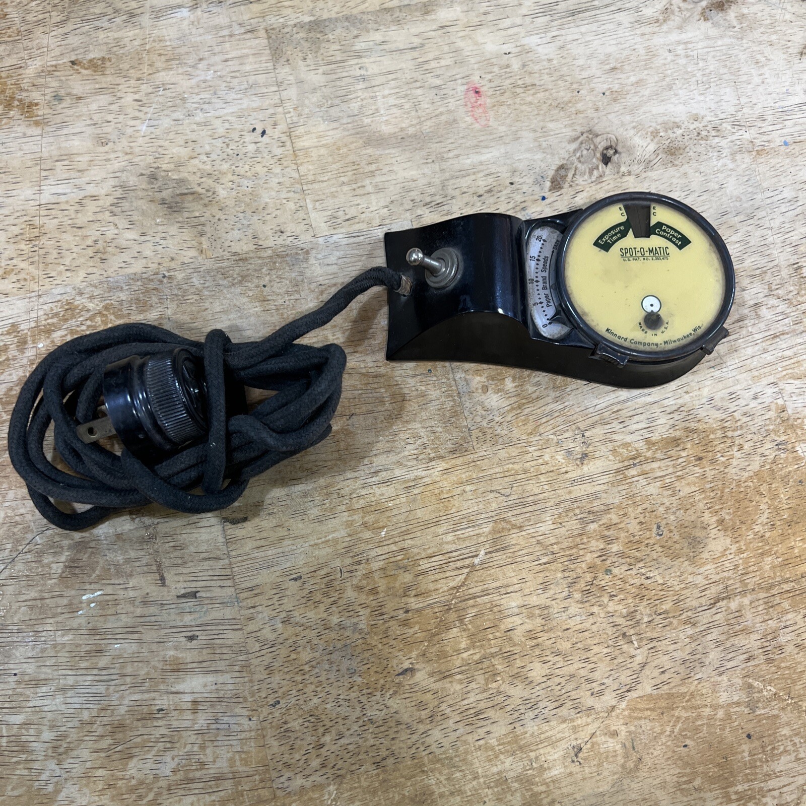 Vintage Spot-O-Matic Photographic Enlarging Meter Kinnard Company Vintage