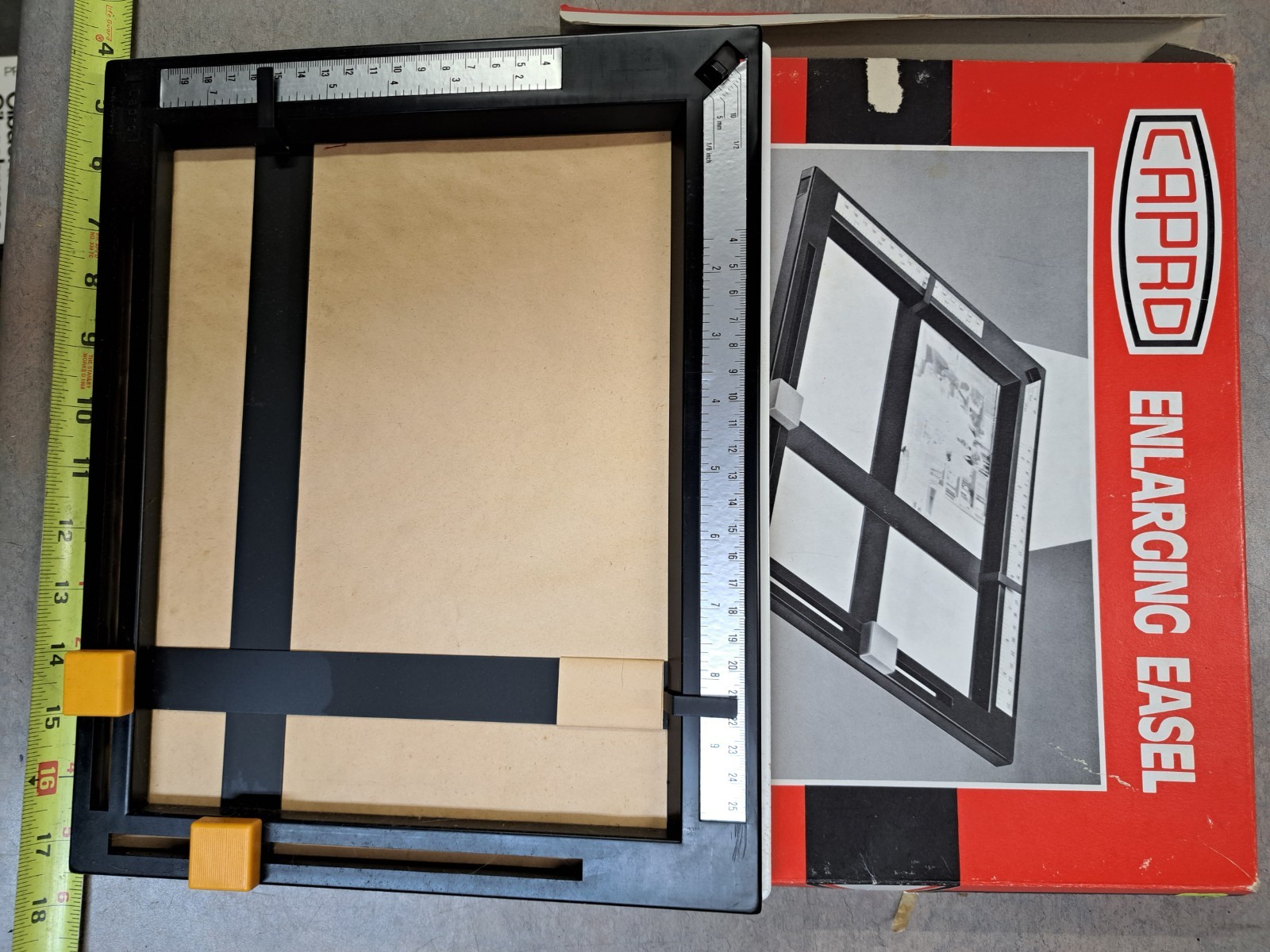 Lot of Vintage Camera Dark Room Equipment, Kodak Paper, Timer, Easel, Trays,
