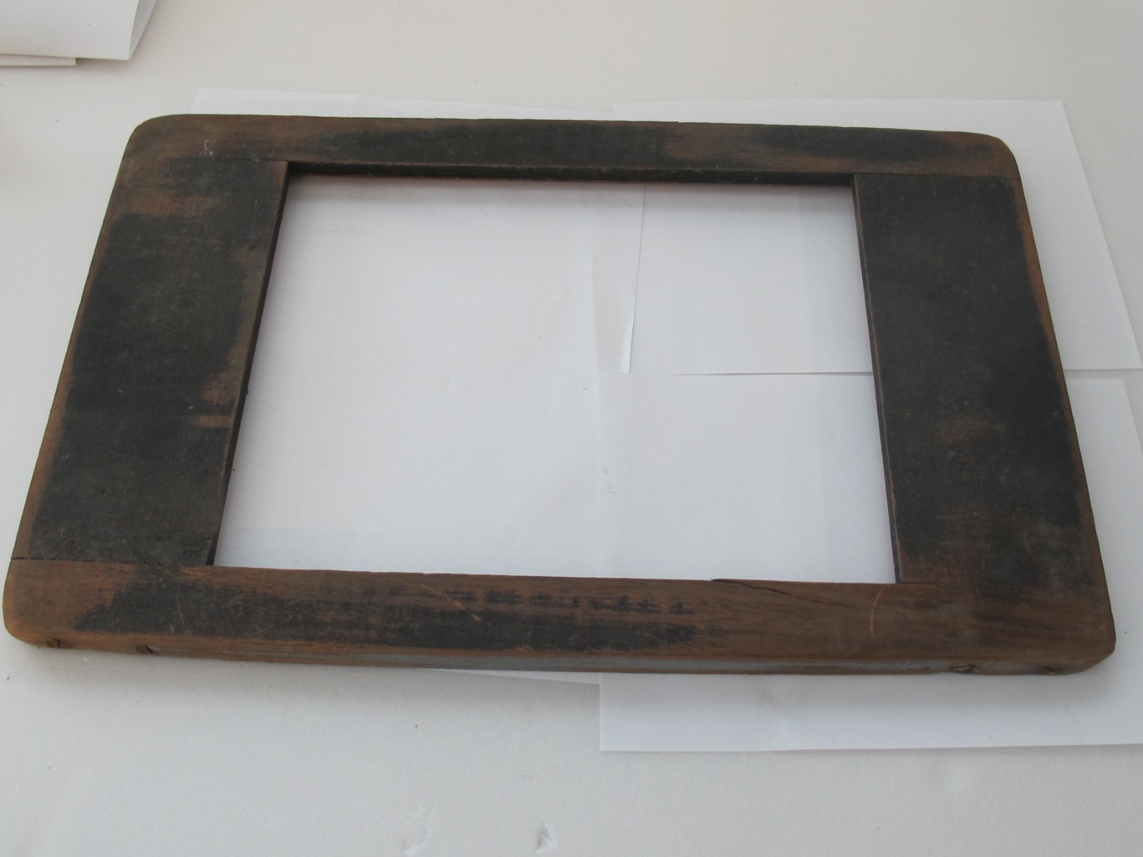 Vintage Antique 10×16 Frame Wood w/ Clips for Large Format Camera w/ Center 8×10