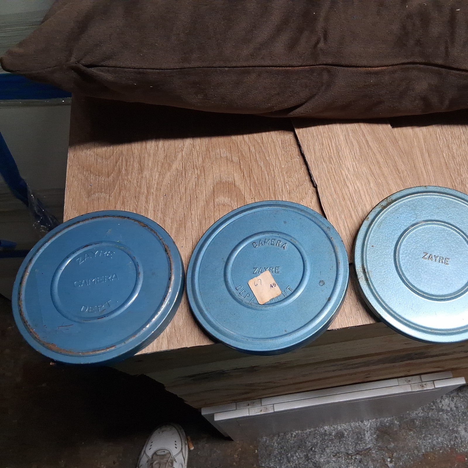 Vintage Zayre Film Storage Can with 8mm Film Super 8 & Extra Reel.
