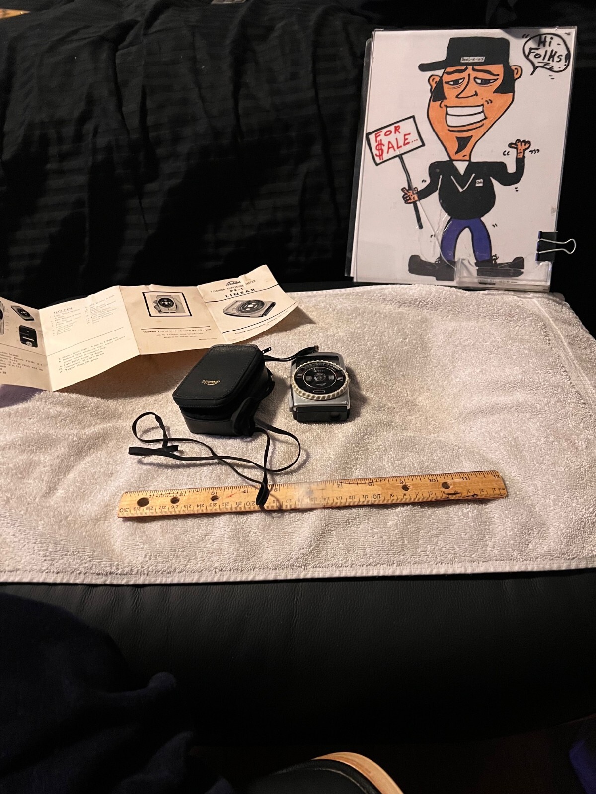TOSHIBA PE-1 LINEAR Film Camera Light Exposure Meter,CASE,BOOK GEORGE DIBIE’s📸