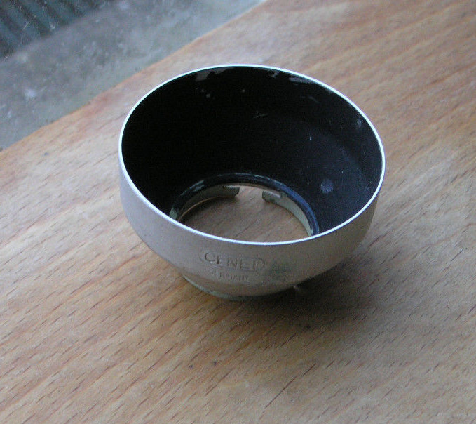 A27 27mm push fit lens hood slip on shade light alloy Cenei germany made