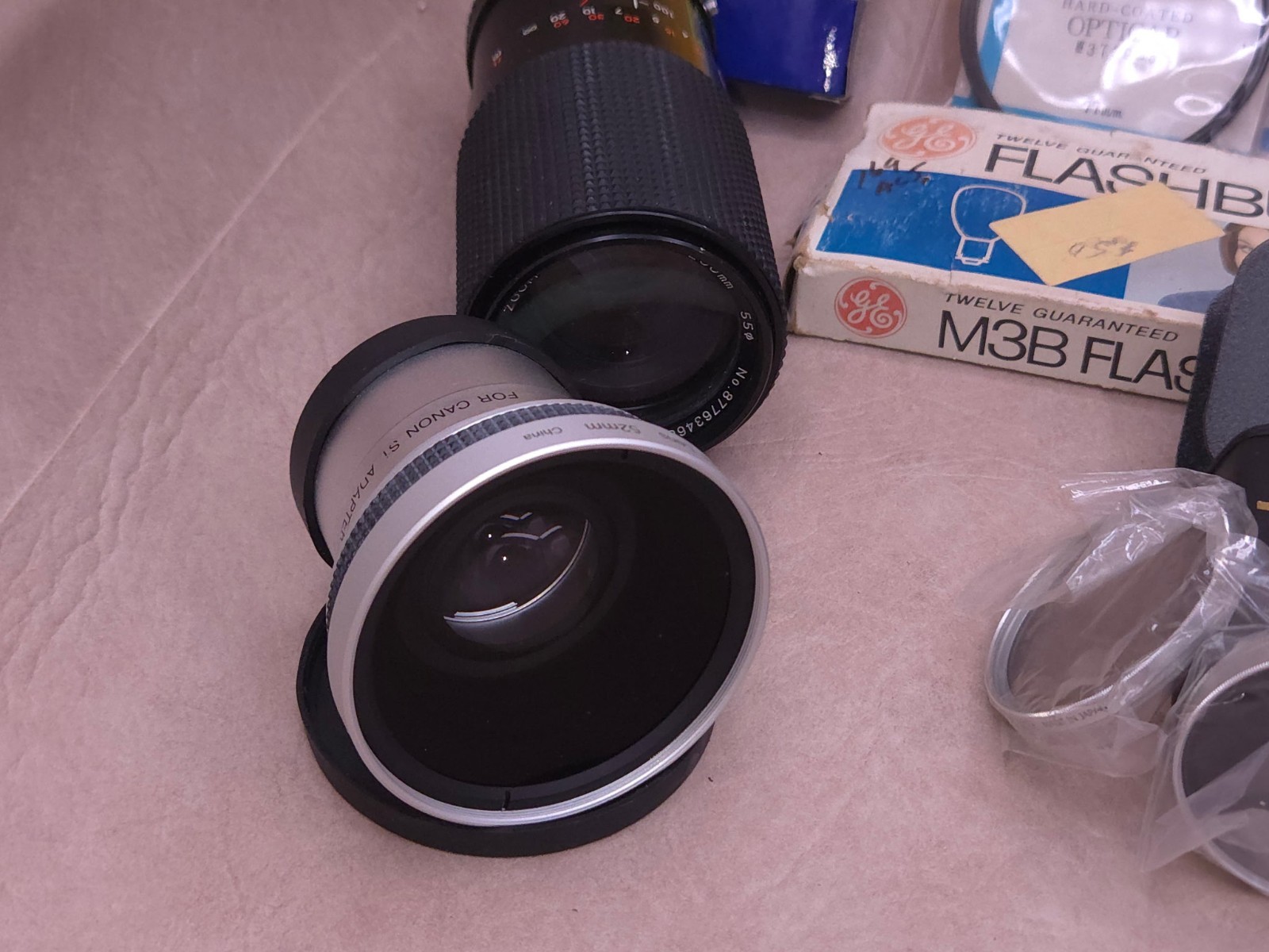 Mixed Vintage & Modern Camera Accessory Lot Opteka Lens