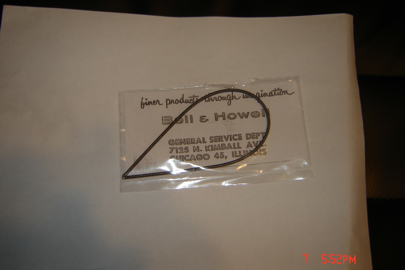 16mm Bell & Howell Part # 26058 Wire-Spring Projector Belt, New small B&H Belt