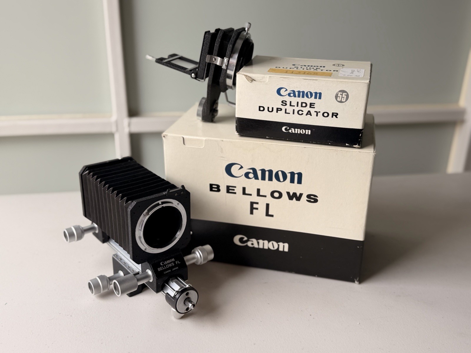 Canon Bellows FL Macro Extension & Slide Duplicator Complete Boxed Set – ex cond