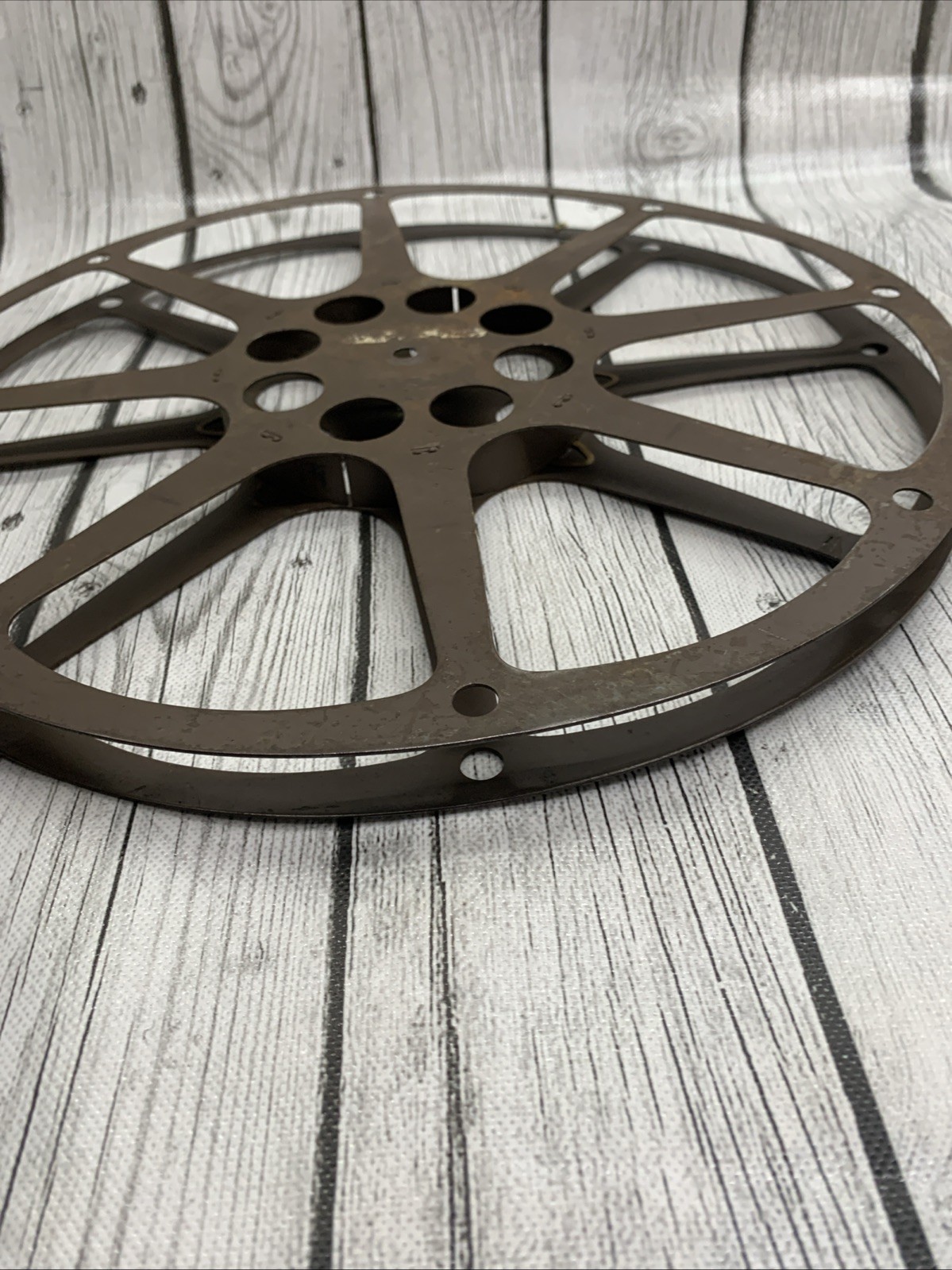 13 3/4 Empty Bell And Howell Brown Empty Reels