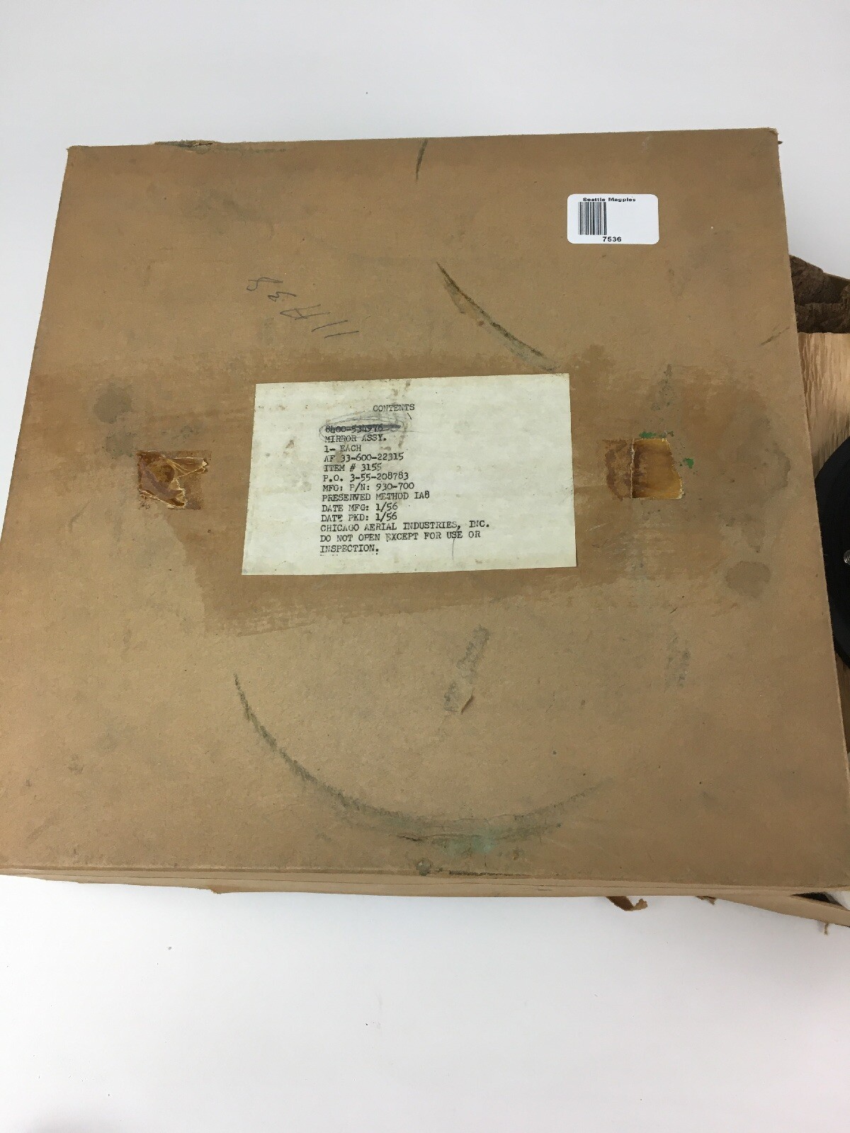 Chicago Aerial Industries mystery mirror assembly – 33-600-22315 – 1950’s