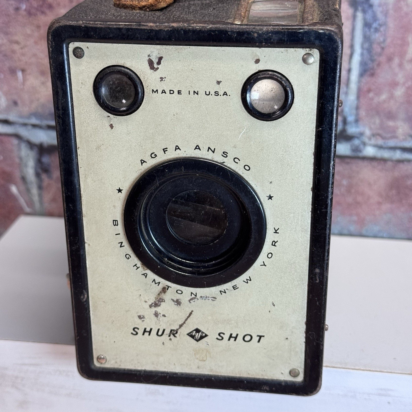 Vintage Agfa Ansco Shur-Shot D6 Box Camera (Untested, Parts or shelf decor only)