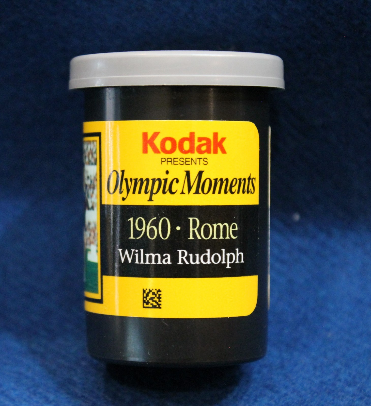 1996 KODAK FILM CANNISTER OLYMPIC MOMENTS WILMA RUDOLPH (1960 ROME) – empty (B)