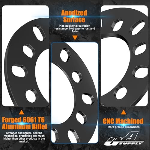 6mm 1/4 inch Thickness 6×4.5 6×115 6×120 6×127 6×130 1/4″ ( 6mm )Thick 4 PACK