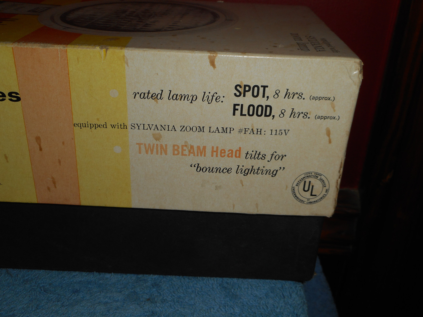 SYLVANIA MOBILITE Twin Beam Tilting SPOT FLOOD LIGHT #3400 Zoom Lamp in Box