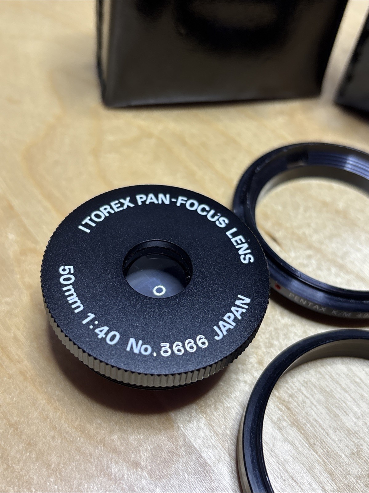 Itorex Pan-Focus Lens 50mm 1:40 Pin Hole with 3 Adapters Included, With Cases.