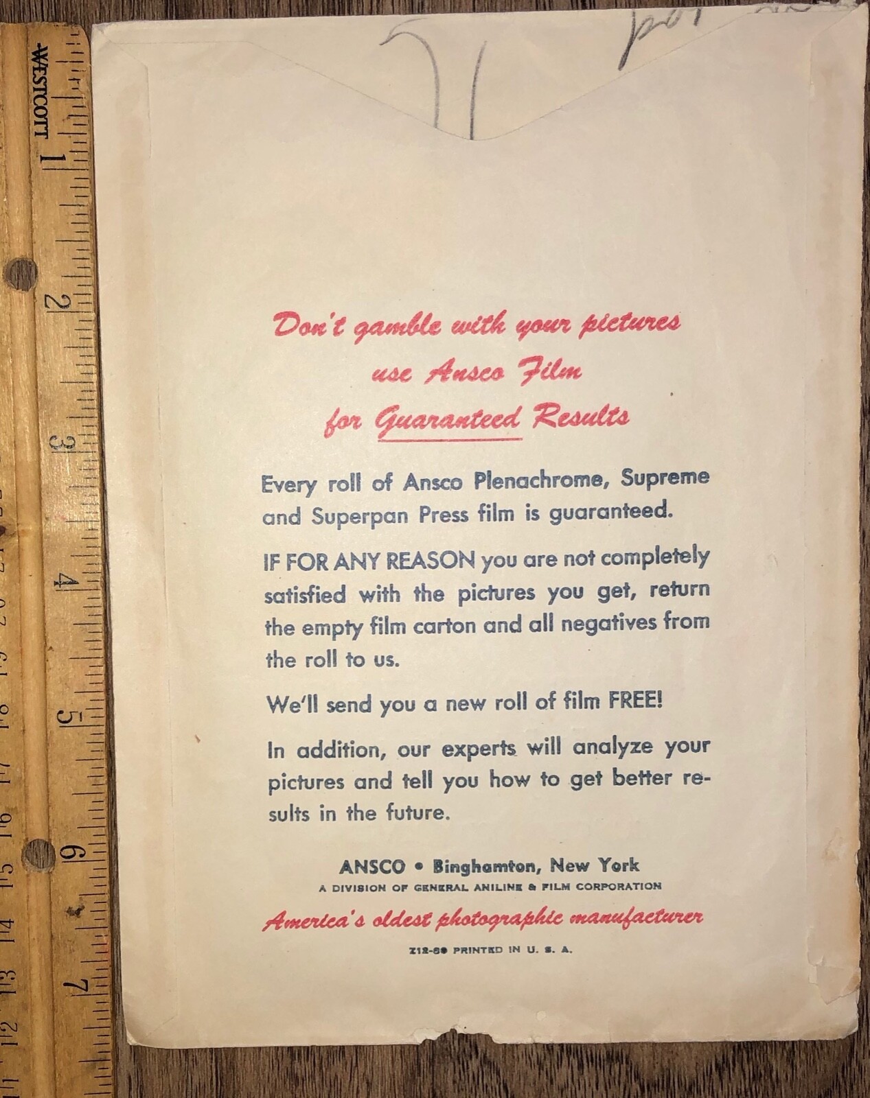 Vintage Ansco Film Envelope (4)