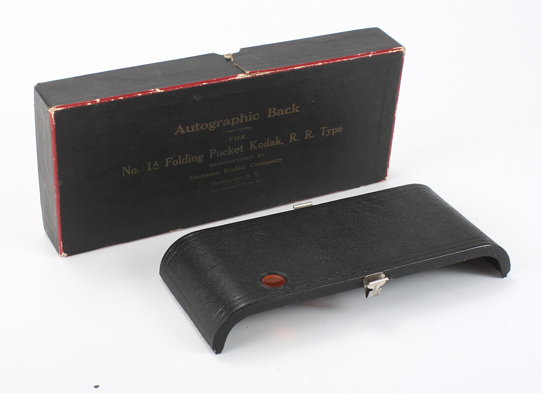 KODAK AUTOGRAPHIC BACK BOX FOR NO. 1A POCKET KODAK RR + NON-AUTO BACK/cks/196746