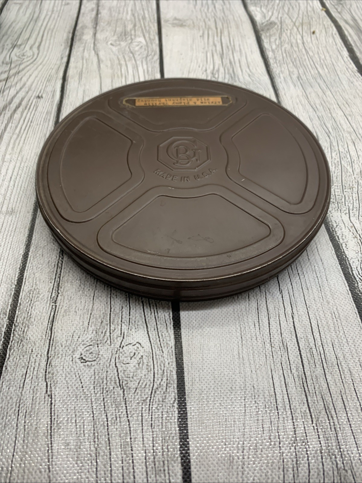Golden Brothers Film Reel Case 7 1/4
