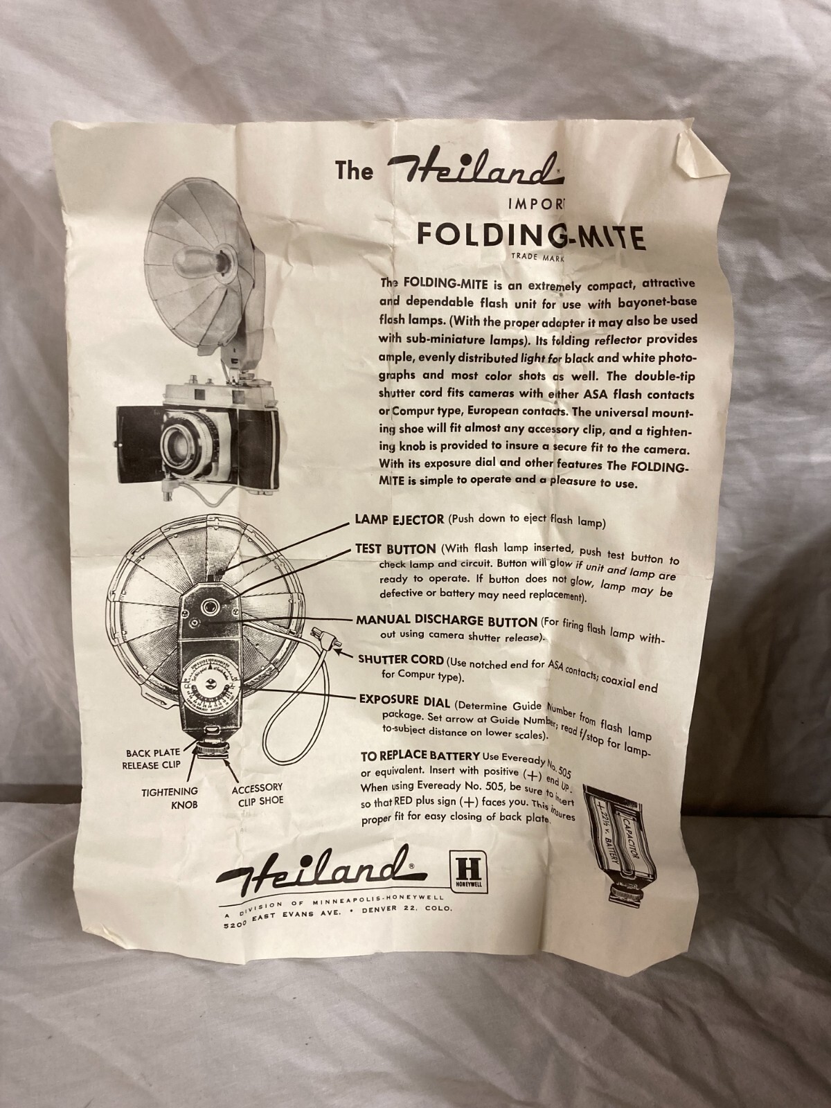 Heiland Folding-Mite with case,box, and instructions