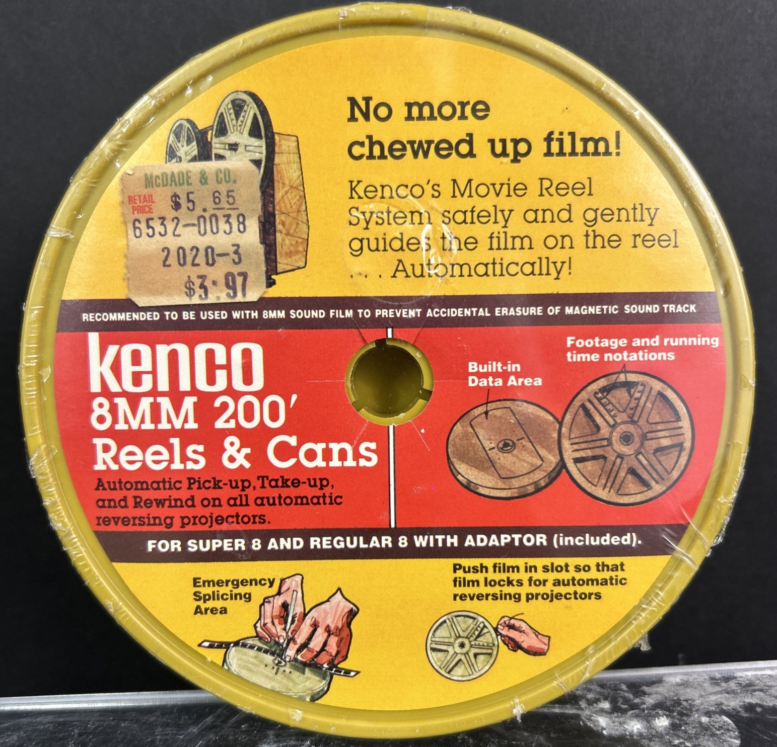 Vintage Kenco 8MM 200’ Reel Film Case Factory Sealed