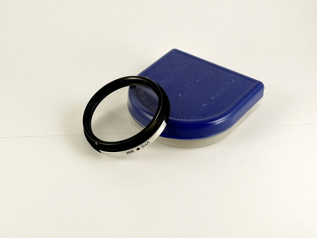 Flexaret UVO B36 Filter Meopta Accessories Bayonet + Right Blue Box Used