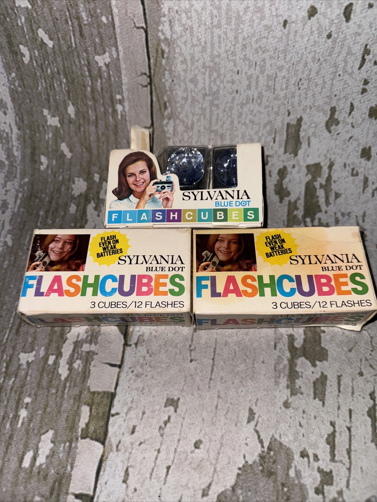 Vintage Sylvania Blue Dot Flashcubes Lot Of 8 Cubes 32 Flashes New
