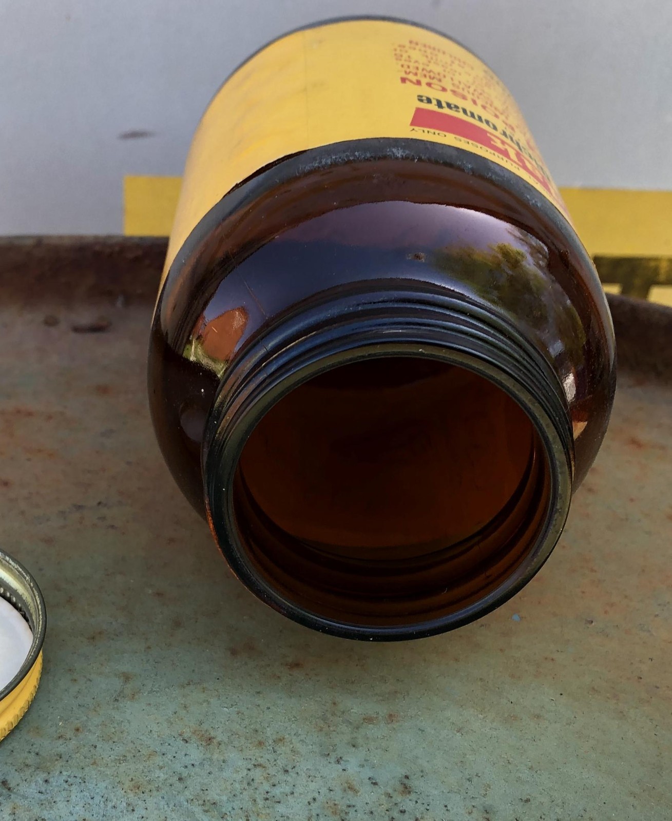 Kodak Potassium Dichromate Brown Amber Glass Jar Bottle 1 LB vintage camera
