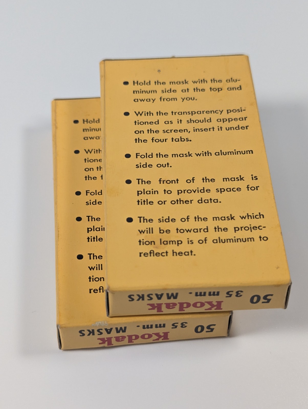 Vintage Kodak 35mm Slide Masks for 2″x2″ Glass Slides , 2 Boxes of 50 Vtg