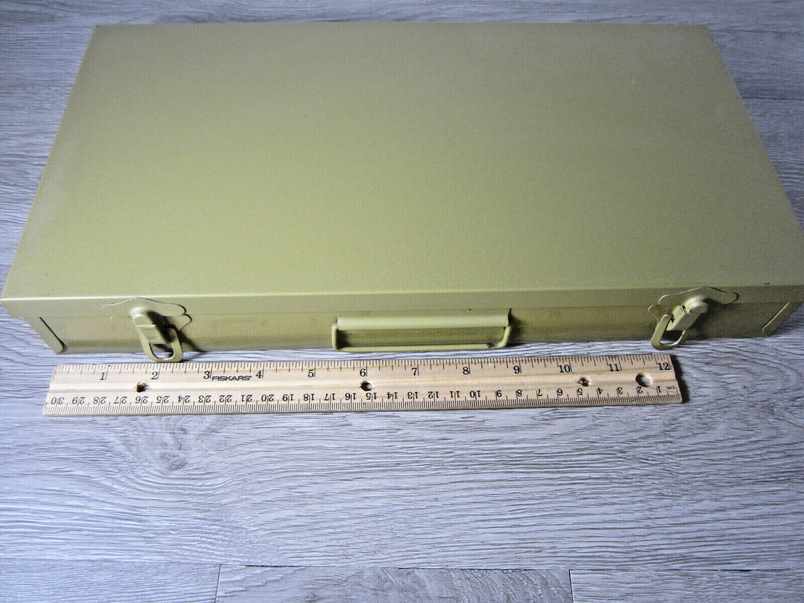 Metal Storage Green Vintage Slides or Coin Collection Photography Lid