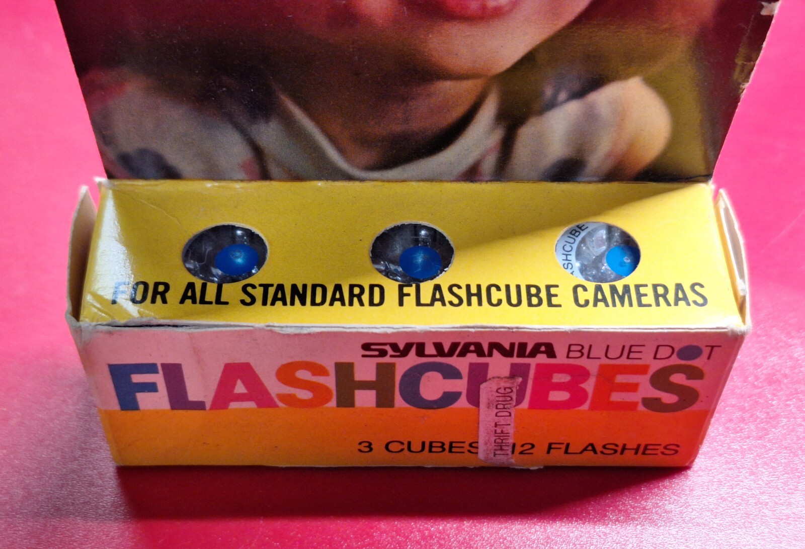 VTG Sylvania Blue Dot Flashcubes Camera Flash Cubes 3 Cubes 12 Flashes, USA, NEW
