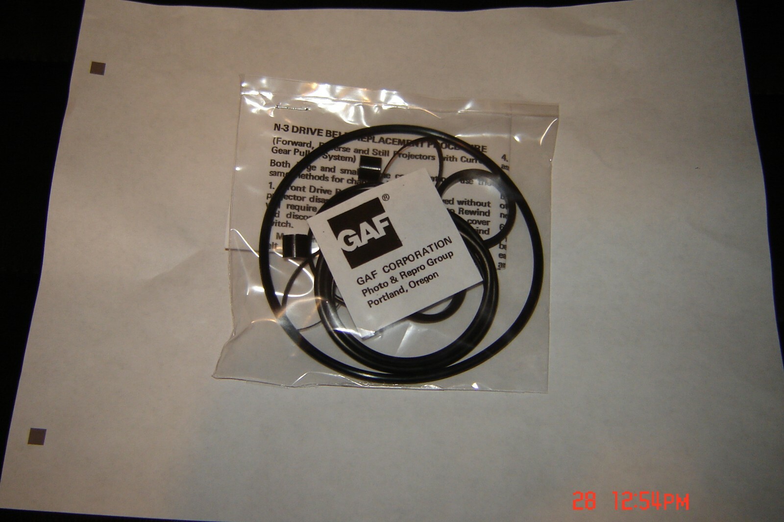 GAF 2588,2588Z Projector Belts Complete Rebuild Set,& Instructions, 11 Belt Set