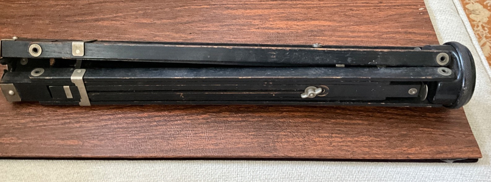ANTIQUE WOOD TRIPOD , 48” foldable (3 Fold) with expandable section Zeiss Ikon