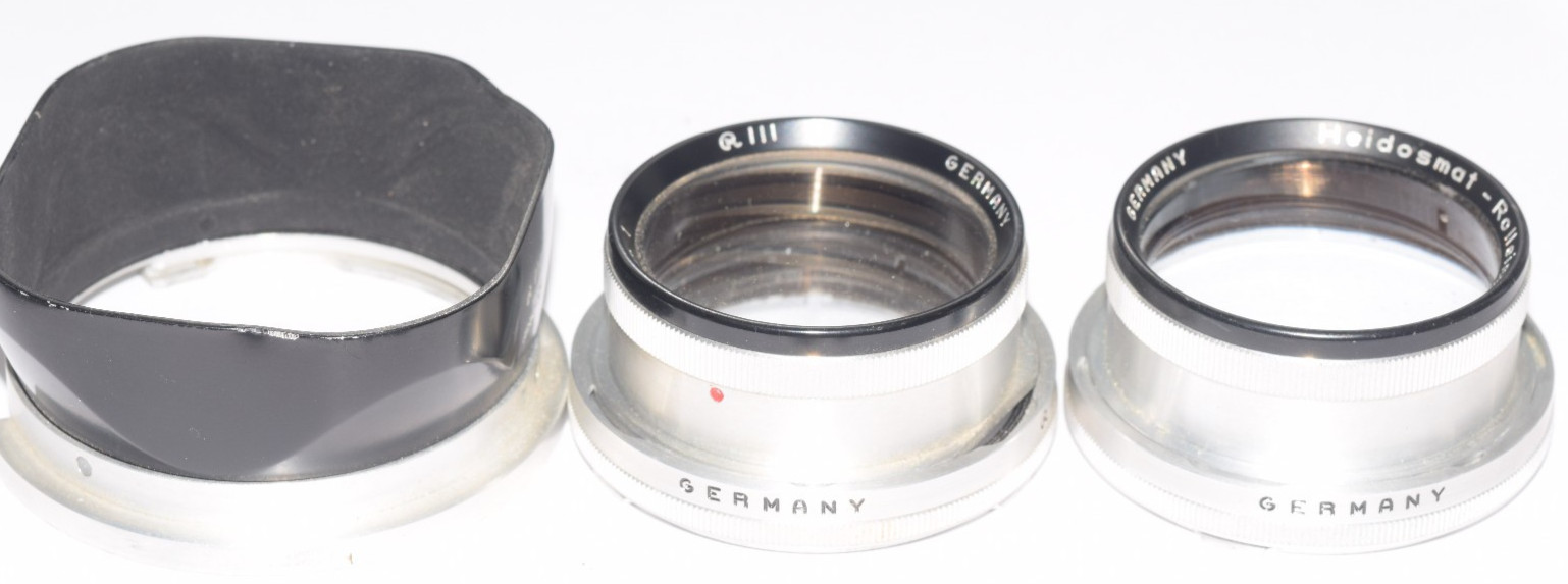 For Rolleiflex 2.8F Rolleinar 1 2 Bay III Macro Close Up Lens w/Shade 5xFilter