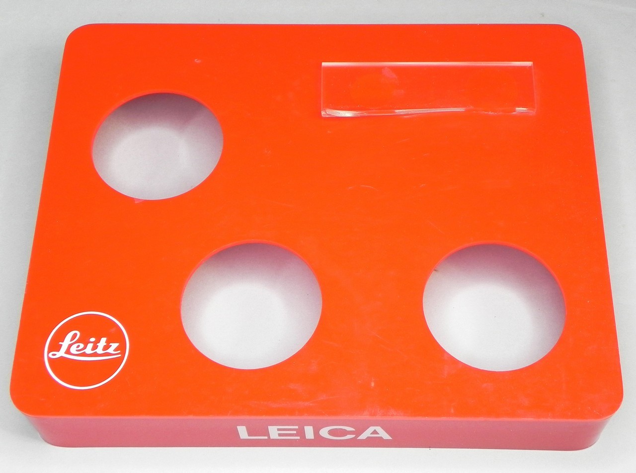 Vintage Leica Display Stand hold 3 R Lenses #3 …………… Defect